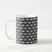 Bold Letter V Muster Alphabet Kaffeetasse (Links)