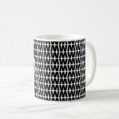 Bold Letter W Muster Alphabet Kaffeetasse (VorderseiteRechts)