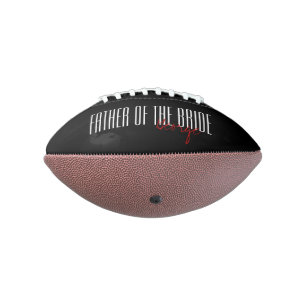 Bold Letters "Father of the Bride" Wedding Party Football