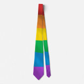 Bold LGBT Pride Rainbow Necktie - Ölmalerischer St Krawatte (Vorderseite)