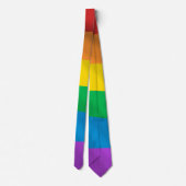 Bold LGBT Pride Rainbow Necktie - Ölmalerischer St Krawatte (Rückseite)
