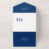 BOLD LIEBE Wedding Navy Blue - Es wird episch sein All In One Einladung (Außenbereich)