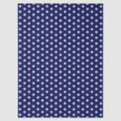 Bold Light Blue Polka Dots on Navy Blue  Seidenpapier (Vorderseite)