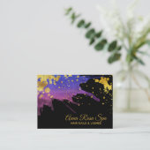 *~*Bold lila abstraktes Watercolor-GoldLuxe Zauber Visitenkarte (Stehend Vorderseite)