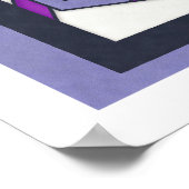 Bold Lila Pink Geometric Abstrakt Industrial Des Poster (Ecke)