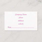 Bold Lilac Gingham Business Card Visitenkarte (Rückseite)
