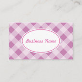Bold Lilac Gingham Business Card Visitenkarte (Vorderseite)