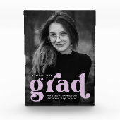 Bold Lilac Typografy Abschluss Fotoblock (Vorderseite)