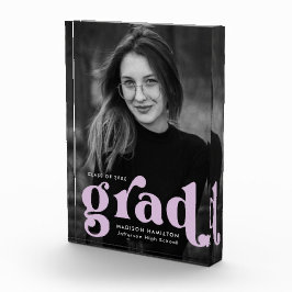 Bold Lilac Typografy Abschluss Fotoblock