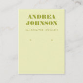 Bold Lime Green Mid Century Mod Earring Display Visitenkarte (Vorderseite)