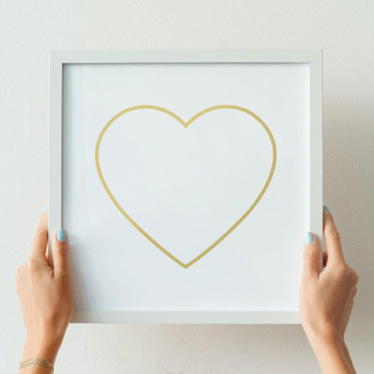 Bold Line Gold Heart Foliendrucke