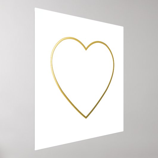 Bold Line Gold Heart Foliendrucke (Ablage )