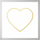 Bold Line Gold Heart Foliendrucke (Vorderseite)