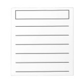 Bold Line Wide Rule Low Vision Simple Notizblock (Vorderseite)