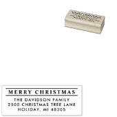 Bold Lines Frohe Weihnachts-Rücksendeadresse Gummistempel (Stempel)