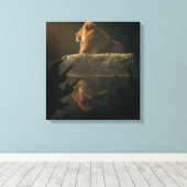 Bold Lion Bold Shadow Twin Leinwand Art (Insitu (Holzboden))