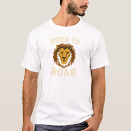 Bold Lion Head Graphic Motivation T-Shirt