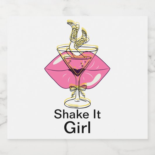 Bold Lip Chic - Sippen in Style Schaumweinetikett (Einzelnes Label)