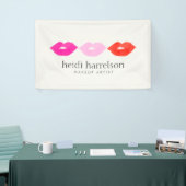 Bold Lips Trio Watercolor Makeup Artist Beauty Banner (Messeveranstaltung)