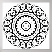 Bold Loop Motif Mandala with Scalloped Edges Poster (Vorne)