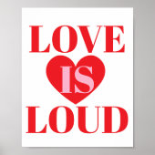 Bold Love Is Loud Valentine’s Day Heart Typography Poster (Vorne)