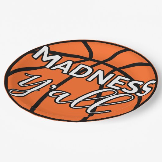Bold Madness Y'all Basketball Watch Party Pappteller (Schrägansicht)