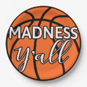 Bold Madness Y'all Basketball Watch Party Pappteller (Vorderseite)