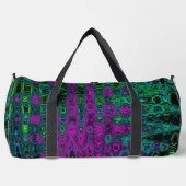 Bold Magenta Abstrakt Groovy Atomic Waves Duffle Bag (Vorderseite)