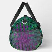 Bold Magenta Abstrakt Groovy Atomic Waves Duffle Bag (Rechts)