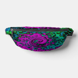 Bold Magenta Abstrakt Groovy Liquid Art Swirl Bauchtasche