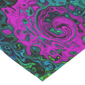 Bold Magenta Abstrakt Groovy Liquid Art Swirl Kurzer Tischläufer (Ecke)