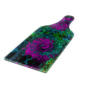 Bold Magenta Abstrakt Groovy Liquid Art Swirl Schneidebrett (Ecke)