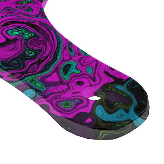 Bold Magenta Abstrakt Groovy Liquid Art Swirl Schneidebrett (Ecke)