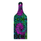 Bold Magenta Abstrakt Groovy Liquid Art Swirl Schneidebrett (Vorderseite)