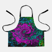 Bold Magenta Abstrakt Groovy Liquid Art Swirl Schürze (Vorderseite)