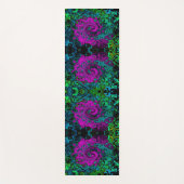 Bold Magenta Abstrakt Groovy Liquid Art Swirl Yogamatte (Vorderseite)