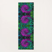 Bold Magenta Abstrakt Groovy Liquid Art Swirl Yogamatte (Rückseite)