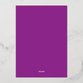 Bold Magenta Wedding Einladung mit Minimalstil (Rückseite)
