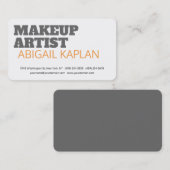 Bold Makeup Artist Moderne Schlichte Minimalistisc Visitenkarte (Vorne/Hinten)