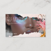 Bold Makeup Artist Splash Design Visitenkarte (Rückseite)