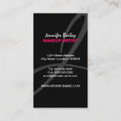 Bold Makeup Artist Visitenkarte (Rückseite)