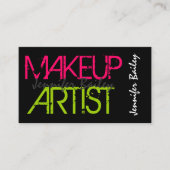 Bold Makeup Artist Visitenkarte (Vorderseite)