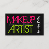 Bold Makeup Artist Visitenkarte (Vorderseite)