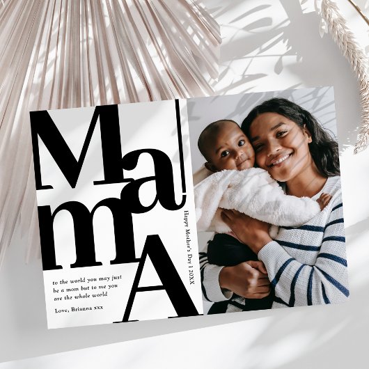 Bold Mama Foto Mütter Day Karte