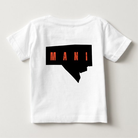 Bold Manitoba Typography Map Shirt (Rückseite)