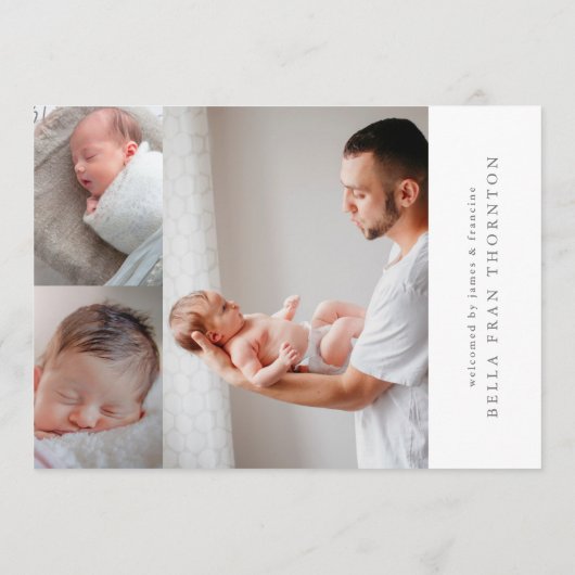 BOLD MEET NEUE Collage Baby Birge Ankündigung (Rückseite)