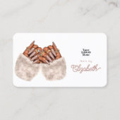 Bold Melanin Beauty African Nail Artist Visitenkarte (Vorderseite)