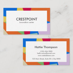 Bold Memorable Colorful Geometric Modern Vibrany Visitenkarte