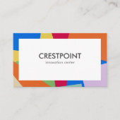 Bold Memorable Colorful Geometric Modern Vibrany Visitenkarte (Vorderseite)