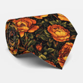 Bold Mens Fashion Rose Flower Krawatte (Gerollt)